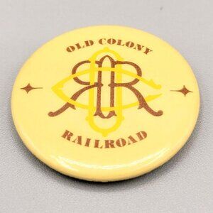 Old Colony East Coast Railroad Pinback Button Metal Transportation Memorabilia